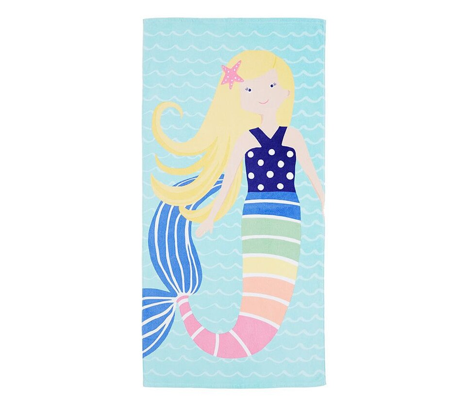 Rainbow Mermaid Beach Towel Pottery Barn Kids UK